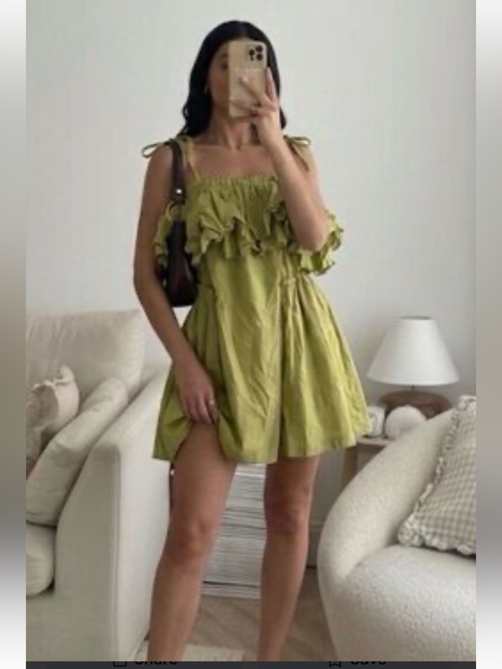 Free people mini lime green dress
